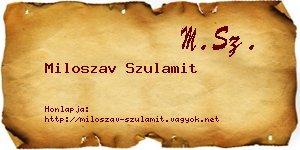 Miloszav Szulamit névjegykártya